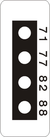 4 Level Micro Temperature Indicator Labels 40°C to 224°C
